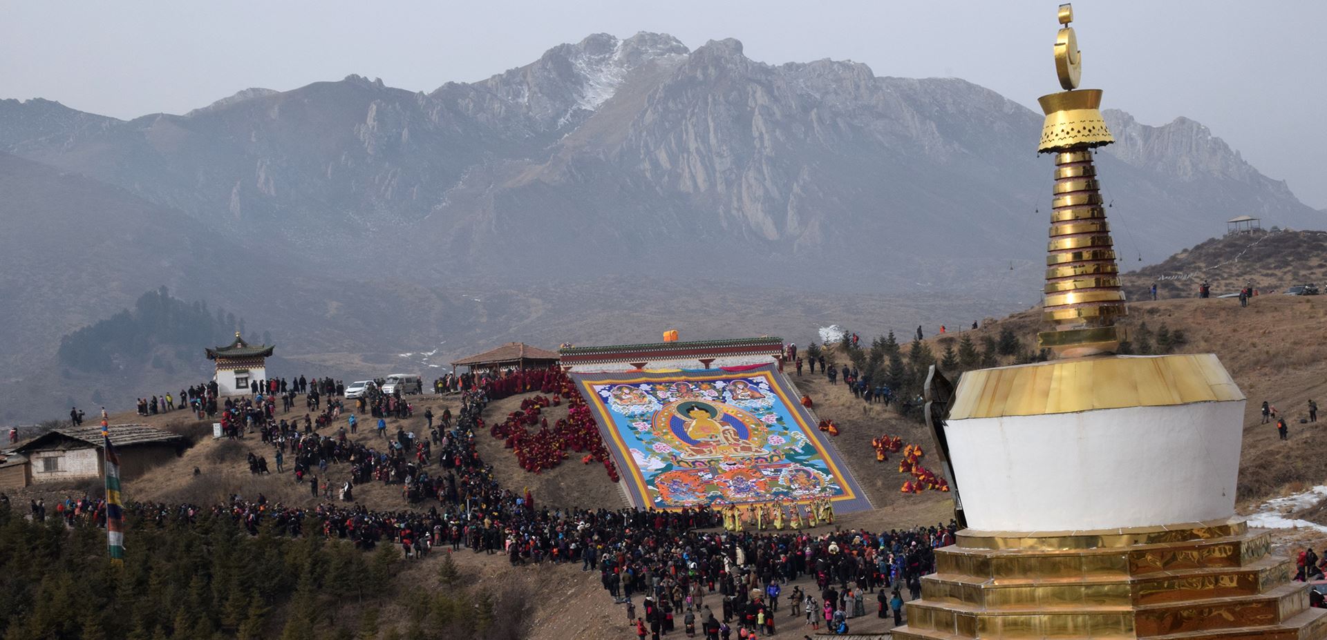 Monlam Festival (Neujahrsfest, Losar) in Langmu Si